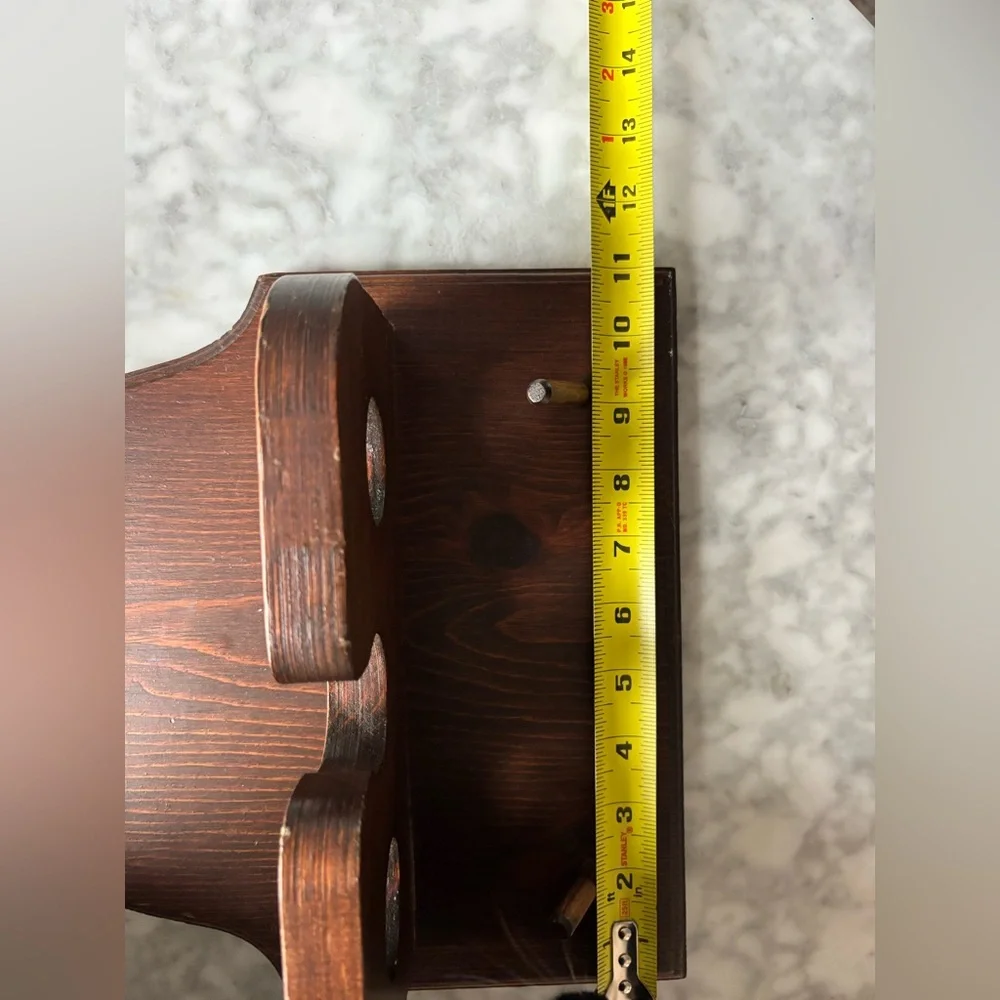 Wooden wall-mounted baseball bat and ball display rack
